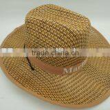 Fashion Big Round Mexican Summer Bulk Paper Straw Cowboy Hat Ribbon With Logo thumbnail-1