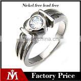 2016 new design ring stainless steel ring articifical stone jewellery for woman