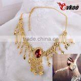EVKOODance Accessories Indian Jewelry Accessories Beautiful Oriental Dance Accessories Necklace Belly Accessory Gold Color thumbnail-4