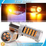 Car styling 2835 1156 66SMD LED High Power with lens Brake Parking Reverse Lights Fog Lamp amber Turn Signal Bulb DC12V