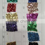 Deep Sequin Black Banquet Chair Covers thumbnail-1