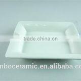 White Ceramic / Porcelain Rectangular /square Custom Ceramic Ashtray Stock for Sale thumbnail-1