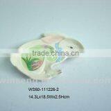Good Quality Ceramic Easter Rabbit Plate for Decoration thumbnail-1