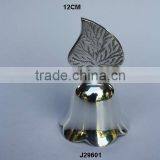 Silver Plated Brass Bell With Leaf Brass Handle thumbnail-1