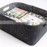 China Suppliers 2017 Fashion Design Custom Logo Printable Non Woven Felt Basket Storage thumbnail-1