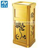 Square Stainless Steel Powder Coated Dust Bin With Ashtray thumbnail-5