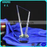 KM-ZP74 Hot! Personalization K9 Crystal Optical Glass With Coloured Glaze Engraving Glass Trophy thumbnail-3