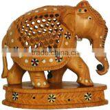 Wooden Elephant Statues/custom Wood Carving thumbnail-1