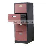 Office Funture 4 Drawer Vertical Cold Rolled Steel Filing Cabinet With Lock Key thumbnail-2