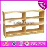 High Quality Kids Preschool Furniture Natural Wood Storage Furniture W08C203 thumbnail-2