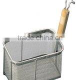 Stainless Round Bottom Udon Noodle Strainer With Wooden Handle Japanese Tebo thumbnail-4