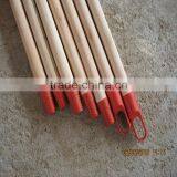 Natural Wooden Broom Handle With Colorful Plastic Cap thumbnail-1