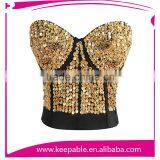 2015 New Style Golden Fashion Stained Corset For Hot Girls thumbnail-1
