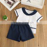 New Model Baby Sets of Clothing School Navy Style Tops and Shorts Two Piece thumbnail-3