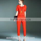 New Model Ladies Red Fashion Office Pants Customized Factory Price thumbnail-2