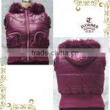Shiny Padded Vest With Hood for Lady thumbnail-1