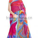 Spray Printed Designer Styles Saree With Lace Border thumbnail-3