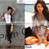 Glass Bead and Zircon Embellished Beach Kaftan. thumbnail-5