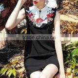 Maxnegio Woman Korean Mini Vintage Embroidered Dress thumbnail-2