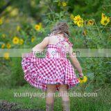 2017 Wholesale Lovely Plaid Kids Clothes New Fashion Party Frocks Designs Children Girl Dress thumbnail-5