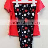 Wholesale Latest Design Baby Girls 2 Pcs Set Knitted Short Sleeve Top and Long Pant Summer Clothing Set TP-7719 thumbnail-2