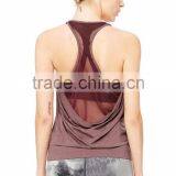 OEM Best Seller Ladies Gym Singlet Custom Tank Top Singlet Yoga Tank in Dark Grey Heather thumbnail-2