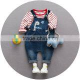 S17661A 2017 Children's Clothing Ripped Jeans Baby Boys Leisure Denim Overalls thumbnail-1