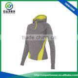 OEM Contrast Color 1/4 Zipper Women Pullover Sweatshirt With Hood thumbnail-1