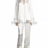 Silk Satin Two-Piece Cheap Wholesale Ladys Pajamas Nightwear thumbnail-3