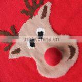 Popular Deer Deisgn Red Christmas Sweater Custom Knitting Patterns Christmas Pullover thumbnail-4