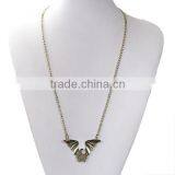 New Fashion Steampunk Necklace Halloween Bat Link Curb Chain Antique Bronze With Gear 63.0cm Long thumbnail-3