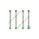 Fake Ear Piercing Rainbow Ip - Plated 316l Surgical Steel 42 Industrial Barbell Jewelry thumbnail-1
