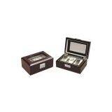 Men Lock Wooden Watch Box Case thumbnail-1