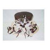 Fashion Big Crown Ladies Sinamay Hat For Carnival Trimmed With Coque Feathers Combo thumbnail-1