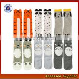 wholesale custom girl and boy cotton colorful animal cartoon tube socks for baby knee high socks JH58