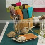 100% pure linen solid color kitchen hand towel with hemstitch for wholesale/promotion/restaurant/cafe/bar