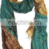 12 Pieces Mix Lot Whole Sale Multi Patch Work Kantha Scarves Designer Girl"s Beautiful Scarf thumbnail-2