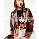 Hot Selling Chinese Lattice Women Parka Girls Jacket thumbnail-4