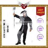 OEM Service Hot sales Male Cosplay Costumes Black Fancy Clown Man Costumes for Men