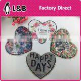 2017 Custom Double Face Sequin Applique Double Side Patch