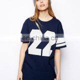Factory Wholesale OEM Service Monochrome Baseball Loose Long T-Shirt Dress thumbnail-6