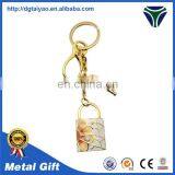 Custom Gold Couple the Key and Lock Keychain