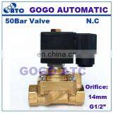 50bar Air Compressor Injection Valve Gas Solenoid Valve 1/2" JT5241015 NC Diaphragm Brass Water Valve for Blowing Machine thumbnail-2