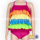 Baby Double Side One Piece Ruffle Swimsuit Kids Swimwear Beach Bathing Suit thumbnail-1