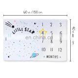 Soft Photography Background Blanket | Newborn Girls or Boys Photo Prop | Best Baby Shower Gift | Months Watch Me Grow thumbnail-1