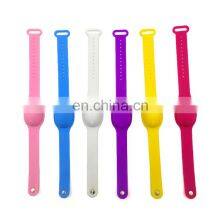 Wholesale Hot Sales Silicone Wrist Band Watch Shaped Hand Sanitizer