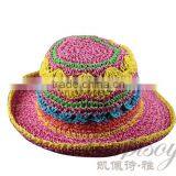 2014 Fashional Simple Crochet Sun Hat in Mixed Color thumbnail-1