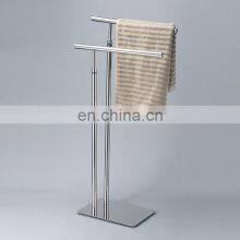Towel Stand Freestanding Towel Holder With With 2 Rails for Bathroom thumbnail-2
