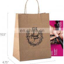 Factory Outlet Sale Luxury Eco-friendly Carrier White Black Kraft Gift Paper Shopping Bag With Logo