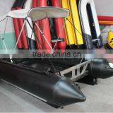 4.1m 1.2mm PVC Inflatable Catamaran With Sunshade